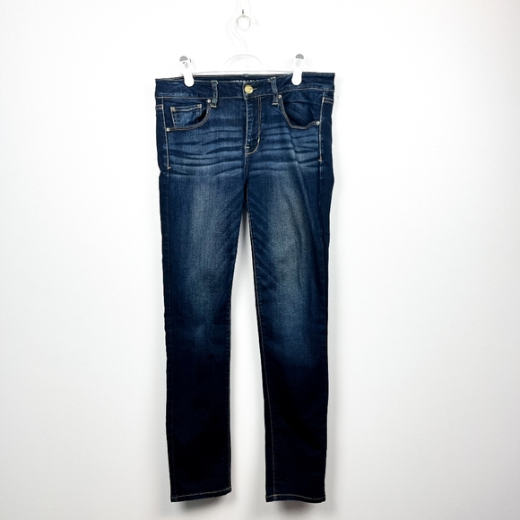 American Eagle Super Stretch Skinny Blue Jeans - Picture 1 of 13